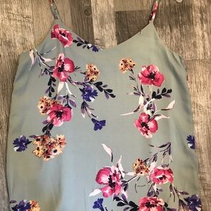 Floral spaghetti strap tank top